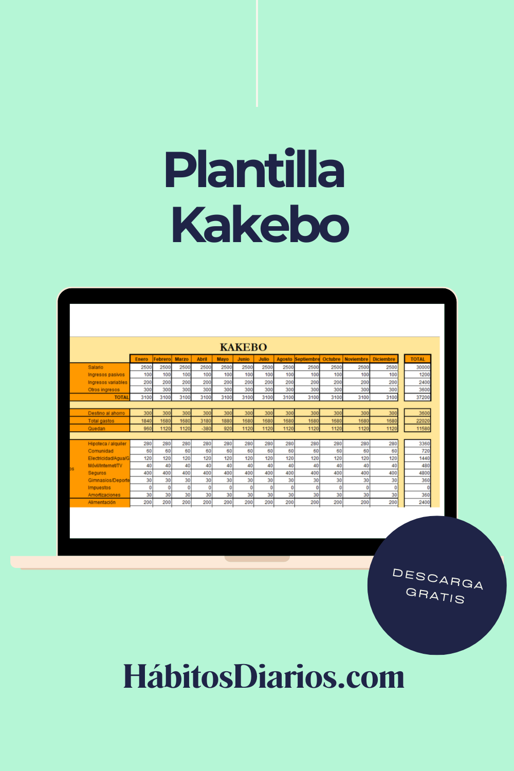 Plantilla Excel Kakebo: El método japonés de ahorro de dinero, fácil y sencillo